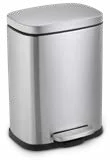 Lixeira inox Mood retangular com pedal 5L escovada